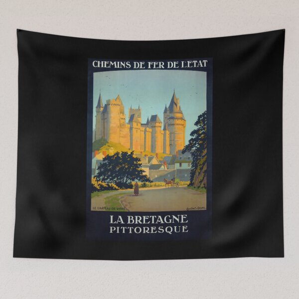 Item preview, La Bretagne retro poster designed and sold by CorasPosters.