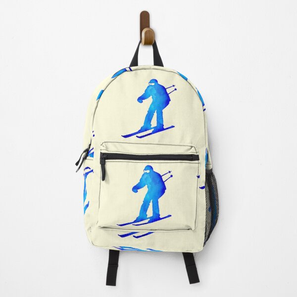 Item preview, Skier Skii Sports Snow Watercolor Blue Travel designed and sold by thefrshmachine.
