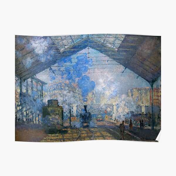 Claude Monet, Gare Saint Lazare Paris 1877 Poster