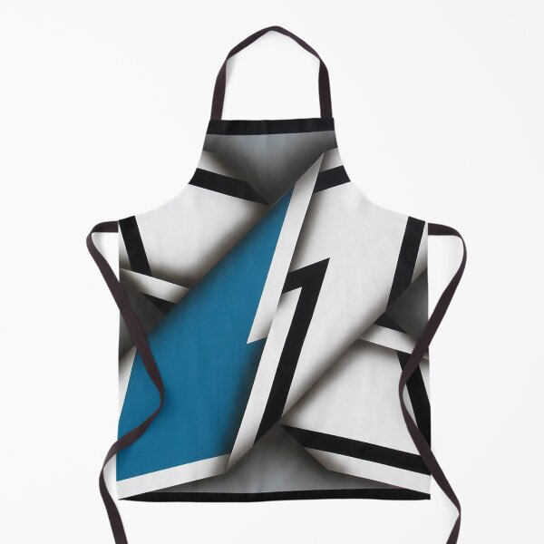 Item preview, folded black and white blue shapes geometric painting Omar rayo op art lines stripes designed and sold by mariaa999.