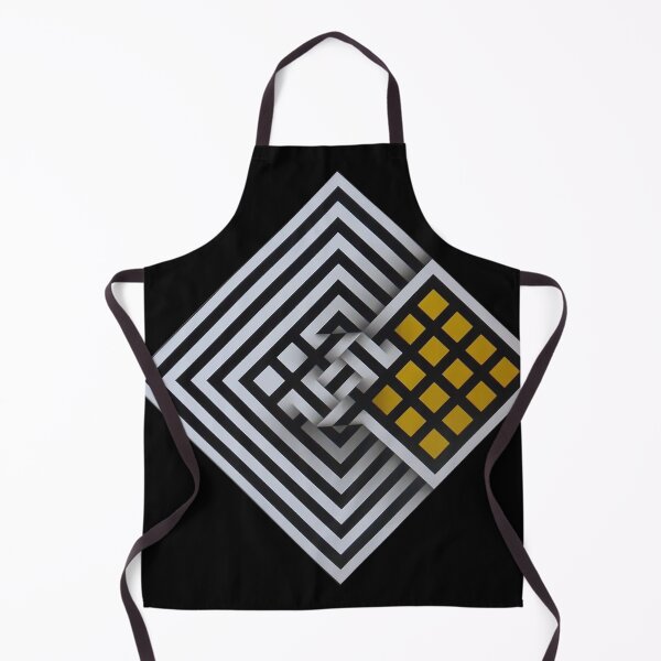 Item preview, folded black and white orange shapes geometric painting Omar rayo op art lines stripes diamond square designed and sold by mariaa999.
