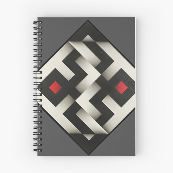 Item preview, folded black and white red shapes geometric painting Omar rayo op art lines stripes diamond square designed and sold by mariaa999.