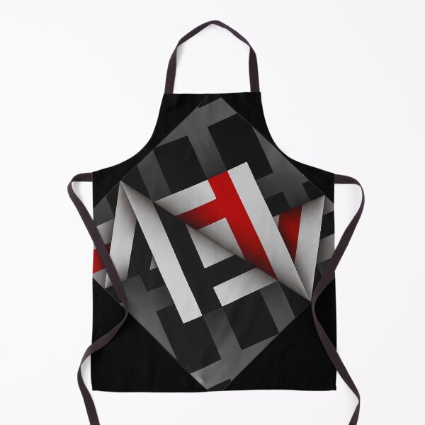 Item preview, folded black and white red shapes geometric painting Omar rayo op art lines stripes diamond square designed and sold by mariaa999.