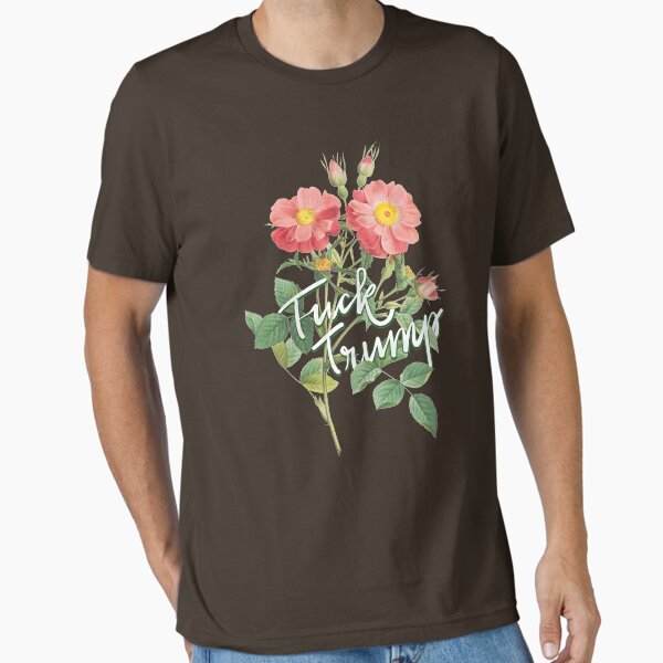 Artikel-Vorschau von Fuck Trump, Blumen Blumen Phantasie | Obszönität unhöflich cool Vintage realistische Blumen einige auf der Brust, böse Frau, designt und verkauft von ibeargifts.