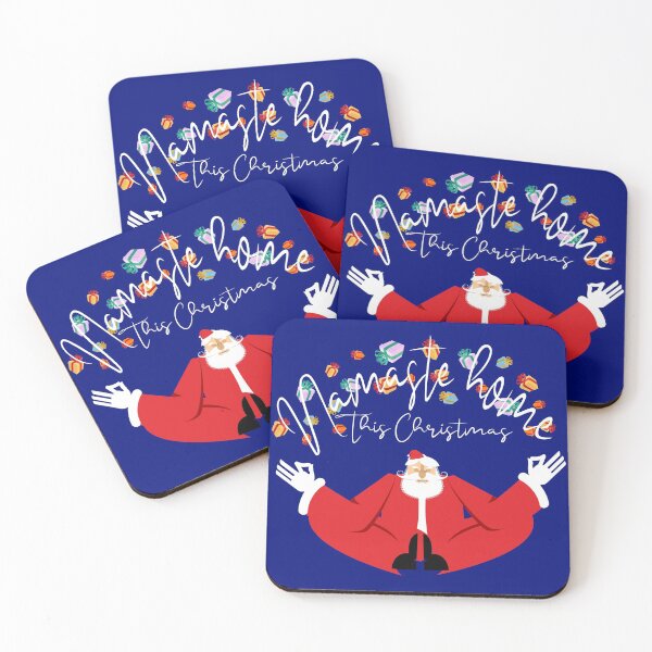 Item preview, Namaste Home This Christmas Santa Yoga Quarantine Lockdown Pack 4 designed and sold by Sunny Collections.