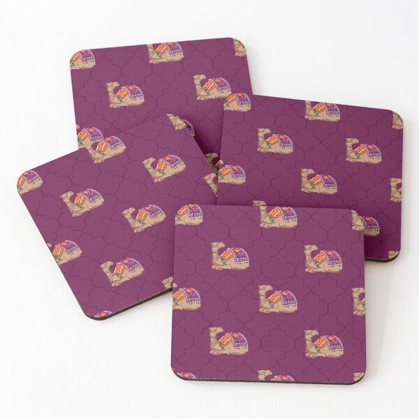 Item preview, Camel Ride - Magenta and Colorful Camel Pattern designed and sold by storeIndus.