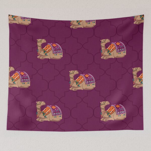 Item preview, Camel Ride - Magenta and Colorful Camel Pattern designed and sold by storeIndus.