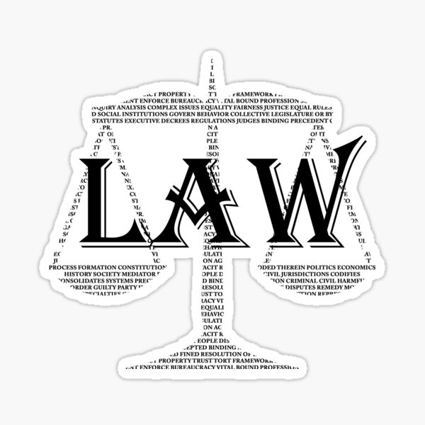 Law Text Sticker