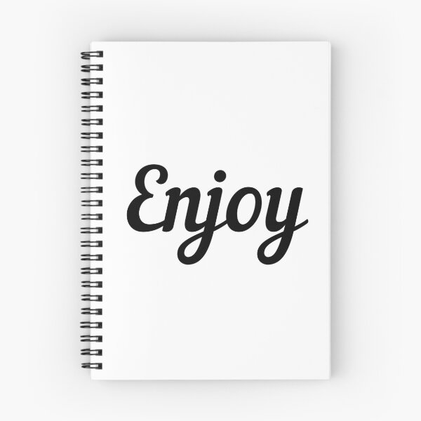 Item preview, Enjoy. Retro script. Black. designed and sold by JellyBeenzz.