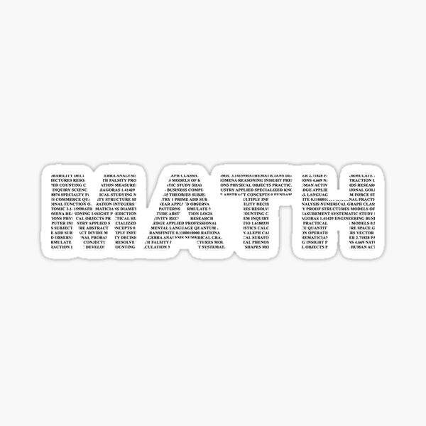 Math Text Sticker