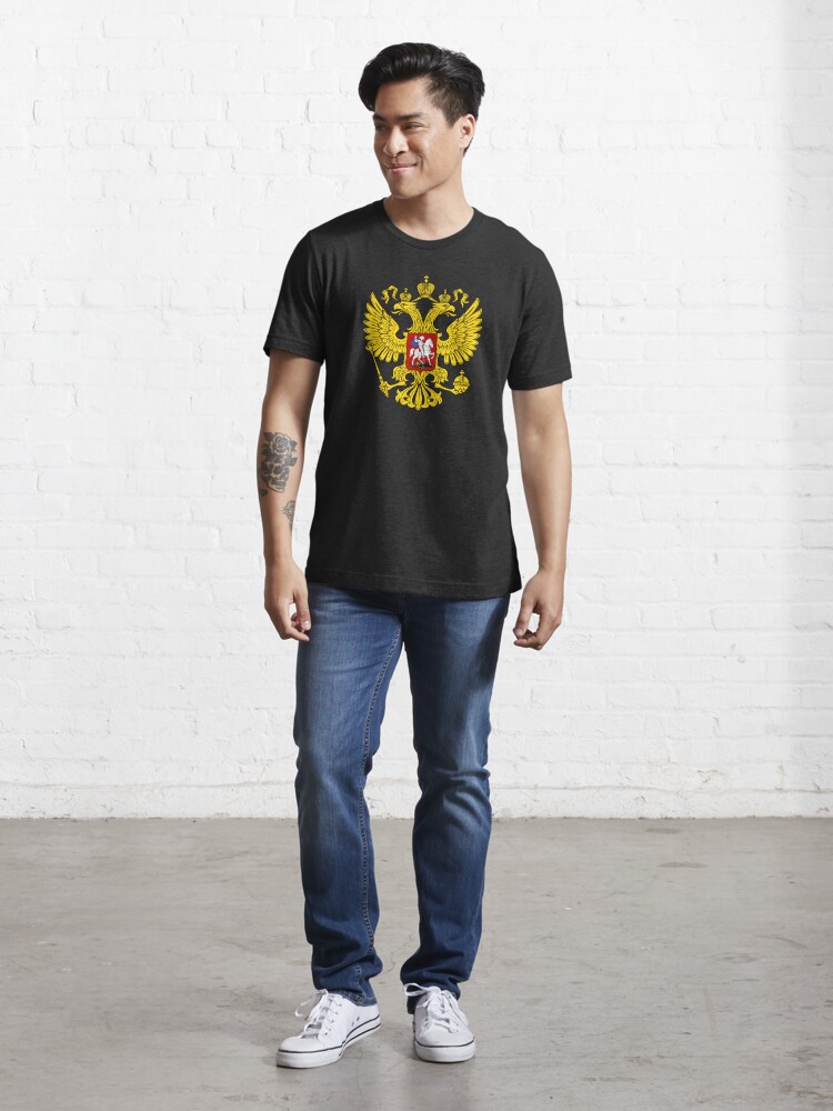 Russia Coat Of Arms Russian Flag In Russian Language Tall T-Shirt