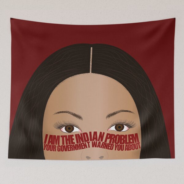 Item preview, "Indian Problem" Indigenous Protest Art designed and sold by YouAreHereArt.