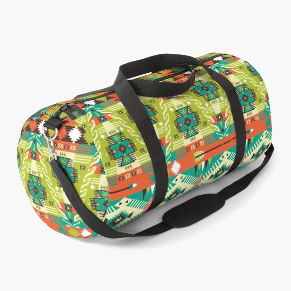Green and Yellow Aztec Merchandise Duffle Bag
