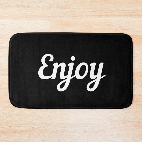 Item preview, Enjoy. Retro script. White. designed and sold by JellyBeenzz.