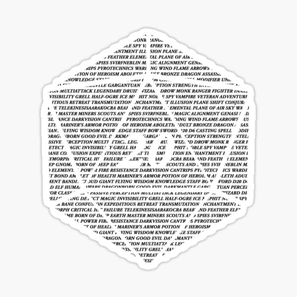 D20 text Sticker