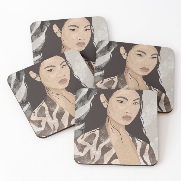 Item preview, Art woman Asian beauty abstract designed and sold by Alillluna.