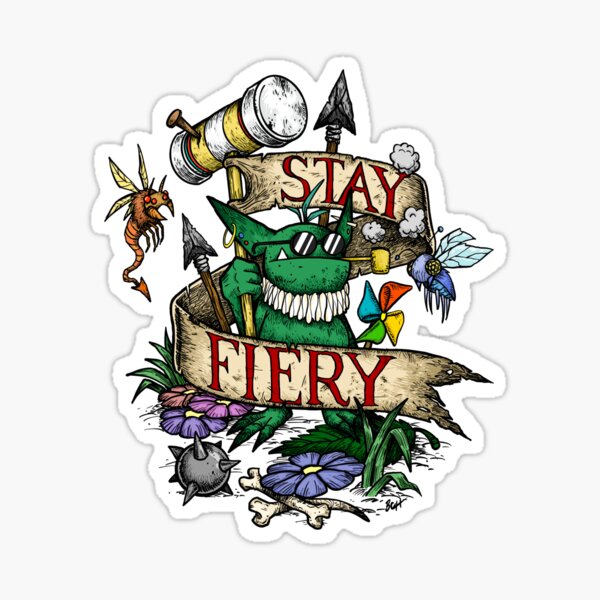 Stay Fiery Sprite Sticker