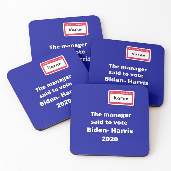 Item preview, Hello my name is Karen and i'm voting biden harris 2020 designed and sold by Hey-Nice-Shirt.
