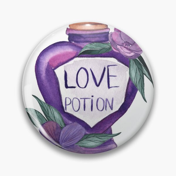 Item preview, Love Potion Purple Bottle Purple Flowers designed and sold by anabellstar design co.