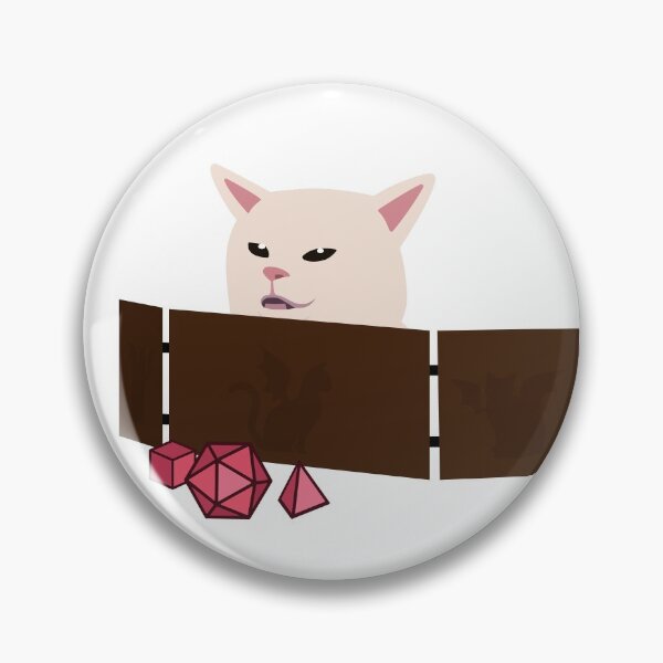 Item preview, Confused Cat at DnD Table designed and sold by Cute N' Nerdy Shop.