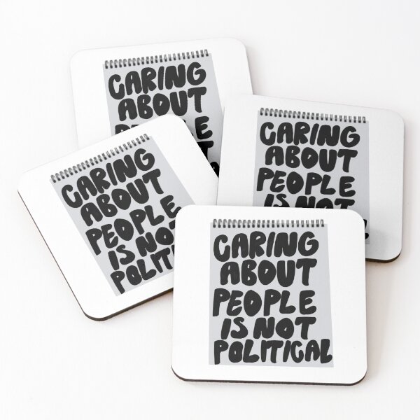 Item preview, caring about people is not political designed and sold by Lily Ryan Stoltz.