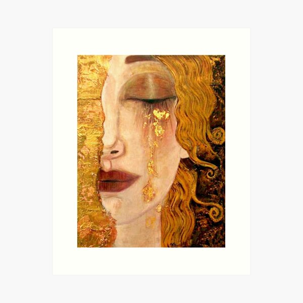 Aperçu de l'œuvre Portrait des Larmes de Freya (Larmes d'Or) par Gustav Klimt créée et vendue par Jéanpaul  Ferro.