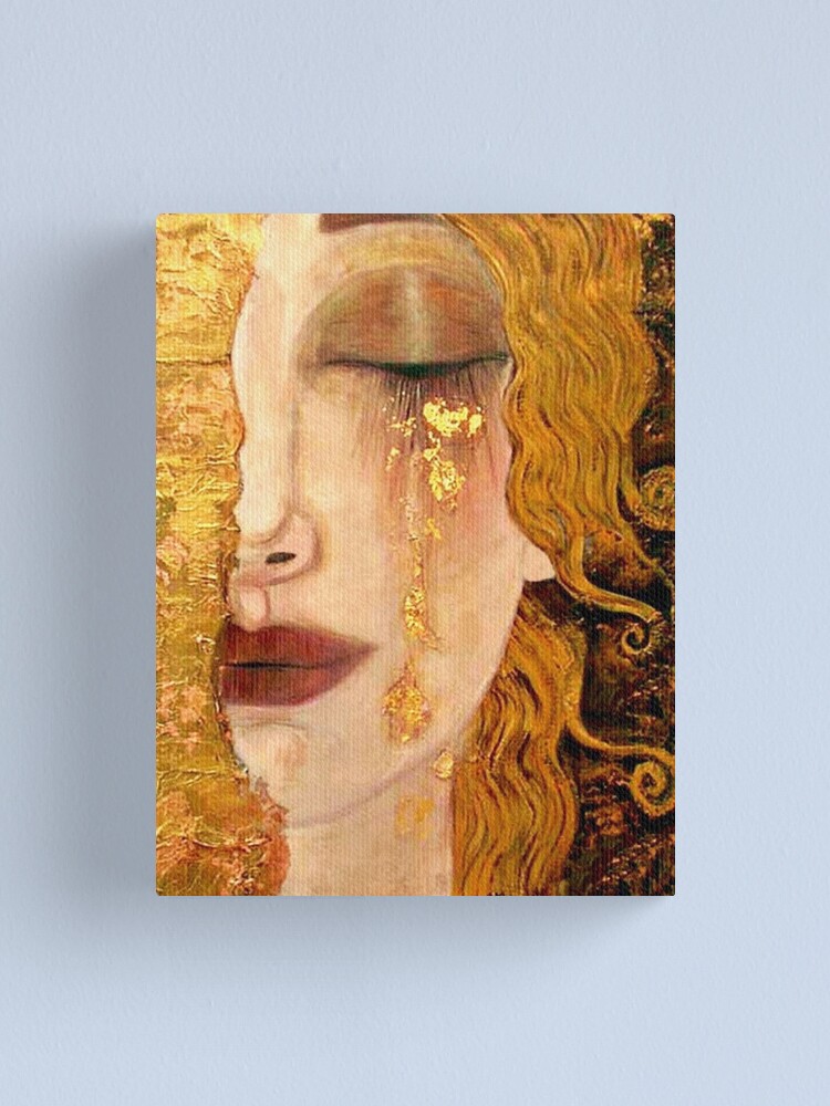 "Freyas Tränen (Goldene Tränen) Porträt von Gustav Klimt" Leinwanddruck