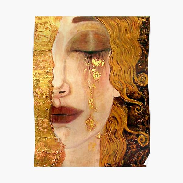Freya's Tears (Golden Tears) portrait by Gustav Klimt Poster