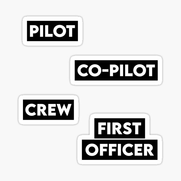 Item preview, Pilot Co-Pilot Crew Sticker Pack designed and sold by VFRZone.