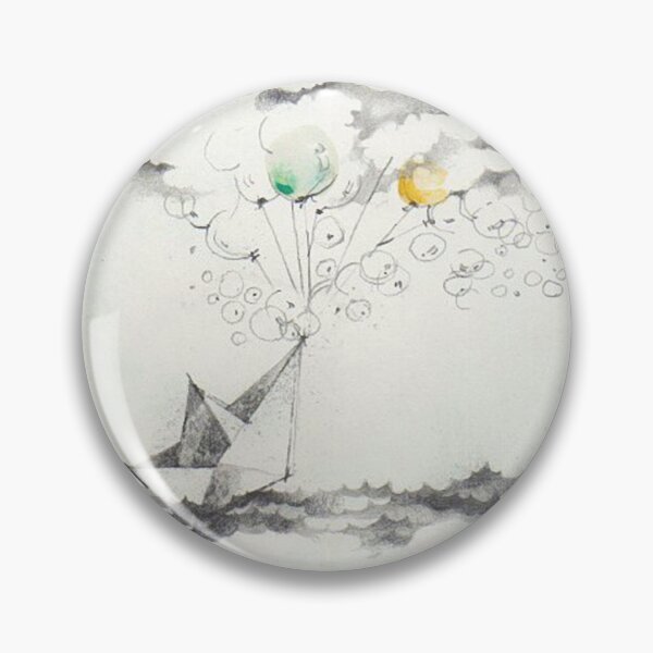 Item preview, paper boat with baloons - TRASP - watercolor designed by Tizi Graphics designed and sold by TiziGraphics.
