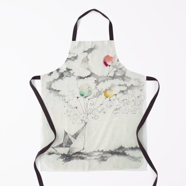 Item preview, paper boat with baloons - TRASP - watercolor designed by Tizi Graphics designed and sold by TiziGraphics.