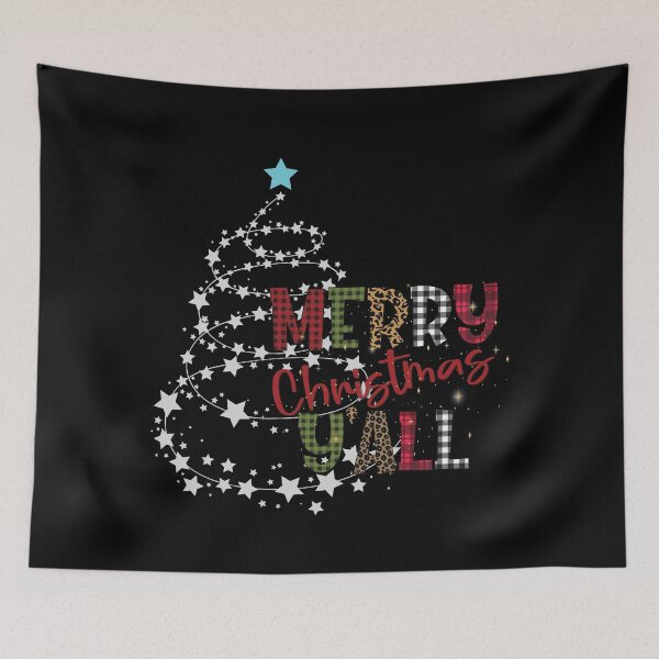 Item preview, Merry Christmas Y' All - Christmas Tree Greetings designed and sold by ColorfulMystic.