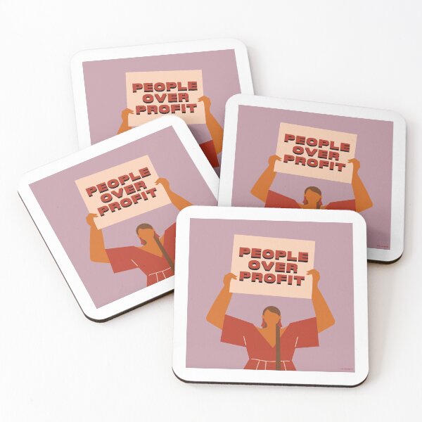 People Over Profit Coasters (Set of 4)