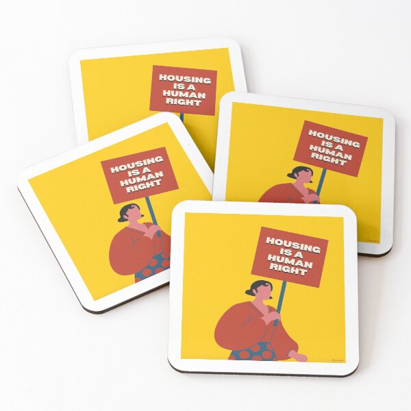 Housing Is A Human Right Coasters (Set of 4)