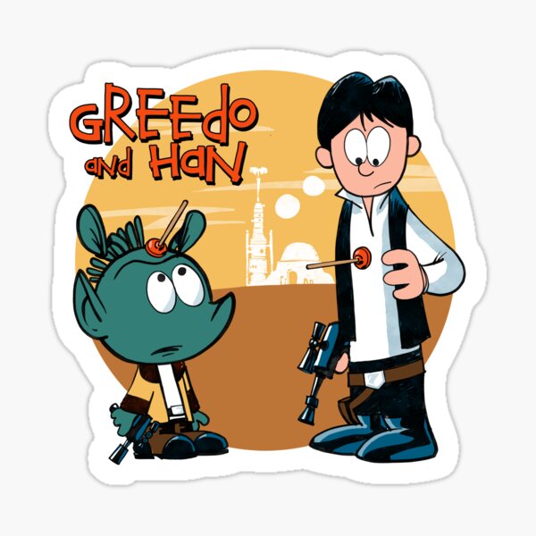 Vista previa del artículo con la obra «"Greedo y Han"», diseñado y vendido por PirateZomby.