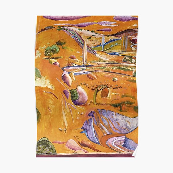 Brett Whiteley- 'The Paddock - Late Afternoon' (1979). Oil on canvas painting, by the great Australian artist. Poster