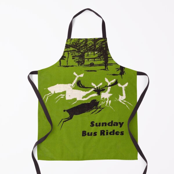 Item preview, Sunday Bus Rides retro poster designed and sold by CorasPosters.