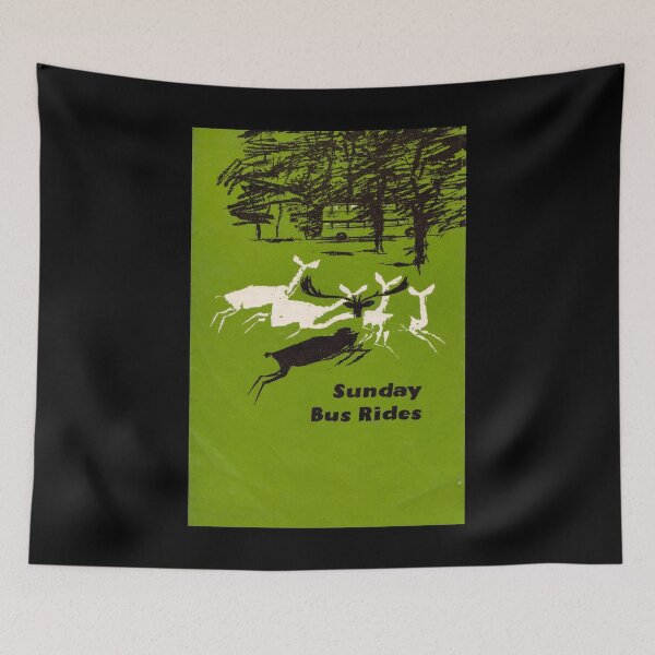 Item preview, Sunday Bus Rides retro poster designed and sold by CorasPosters.