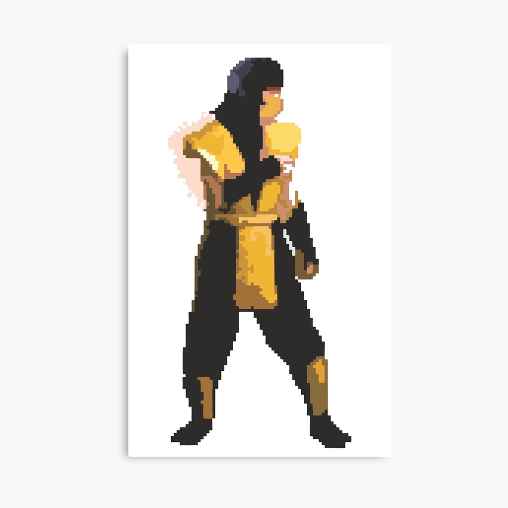 Mortal Kombat Retro Scorpion Pixel 16 Bit T-shirt