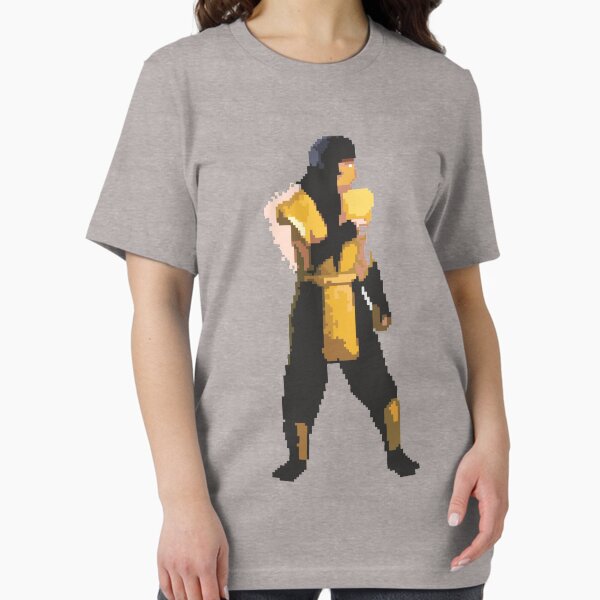 Artikel-Vorschau von Mortal Kombat Retro Skorpion Pixel 16 Bit T-shirt, designt und verkauft von wear4gamers.