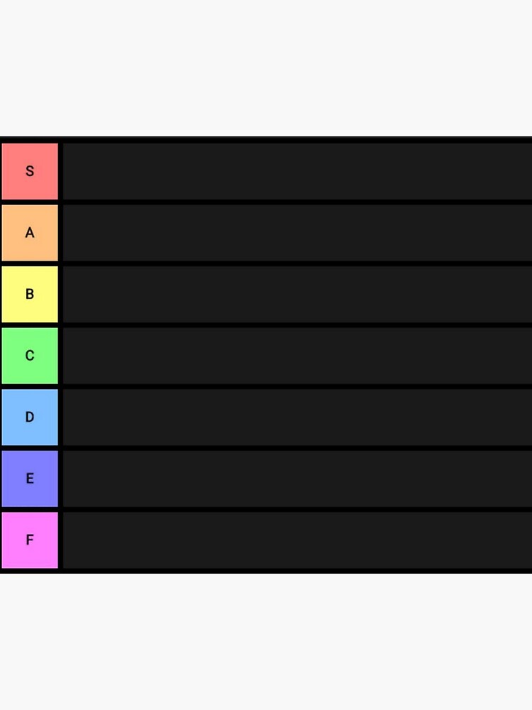 Empty Tier List Template  Blank Tier List Image - TierMaker