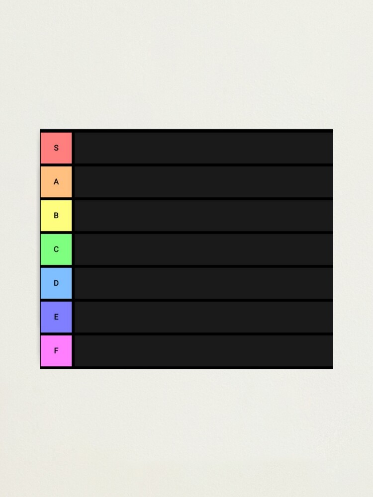 Empty Tier List Template  Blank Tier List Image - TierMaker