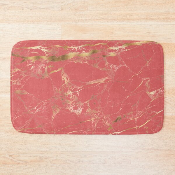 Item preview, Marble, Coral with Faux Gold Veins designed and sold by PixDezines.
