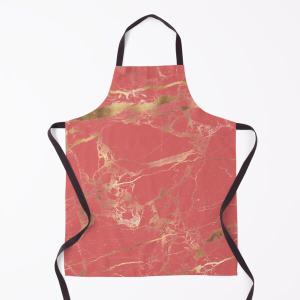 Item preview, Marble, Coral with Faux Gold Veins designed and sold by PixDezines.