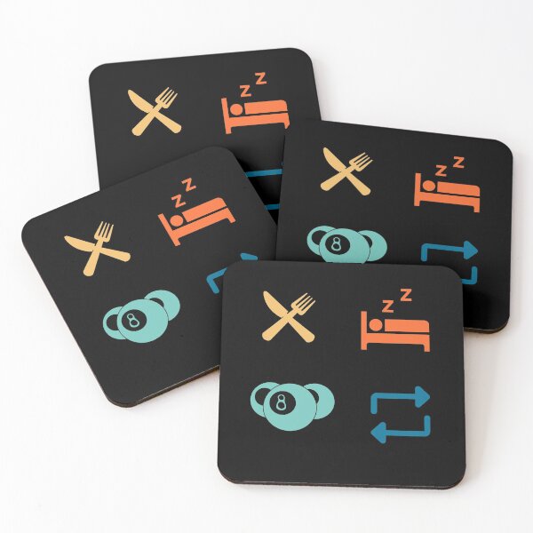 Item preview, Eat Sleep Pool Repeat Funny Retro Vintage designed and sold by somebasic.