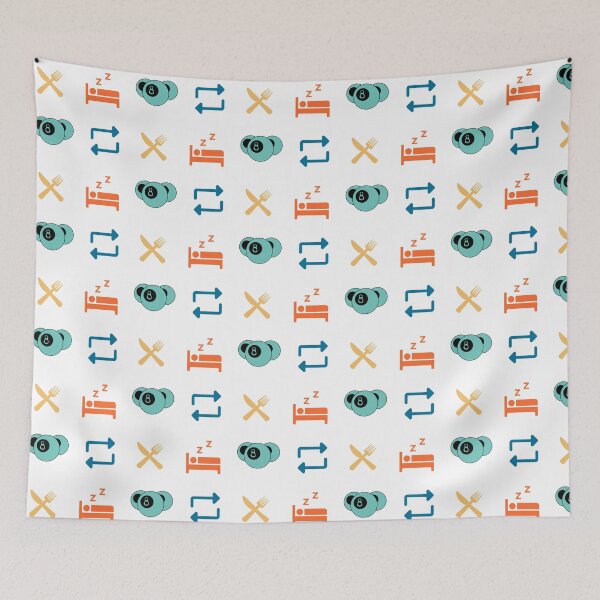 Item preview, Eat Sleep Pool Repeat Funny Retro Vintage designed and sold by somebasic.