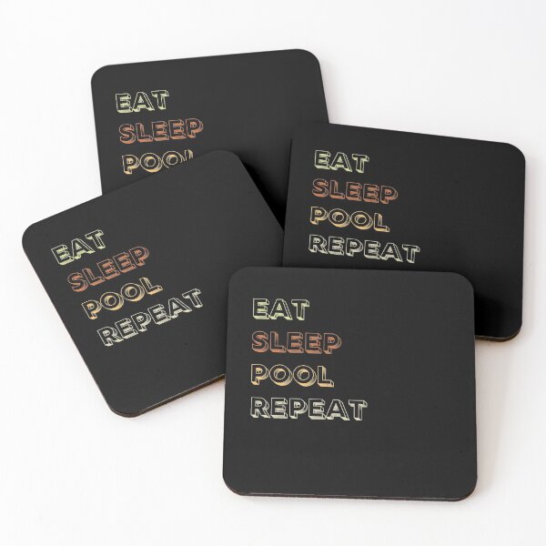 Item preview, Eat Sleep Pool Repeat Funny Retro Vintage designed and sold by somebasic.