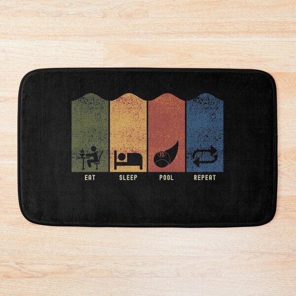 Item preview, Eat Sleep Pool Repeat Funny Retro Vintage designed and sold by somebasic.