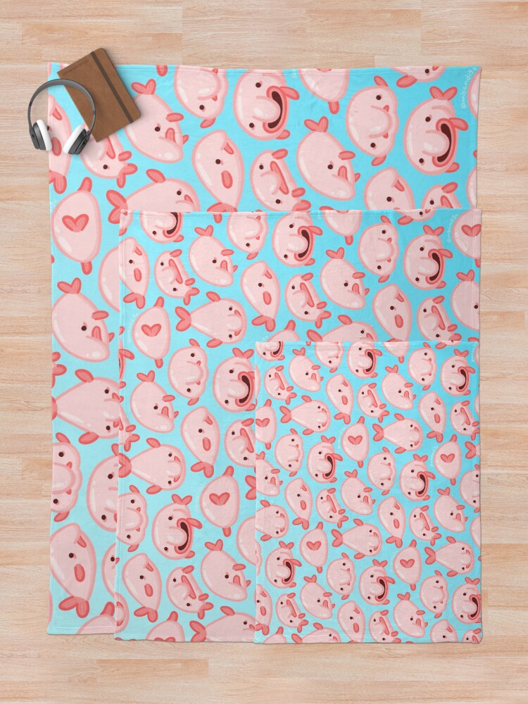 Alternate view of Blobfish Pattern Throw Blanket