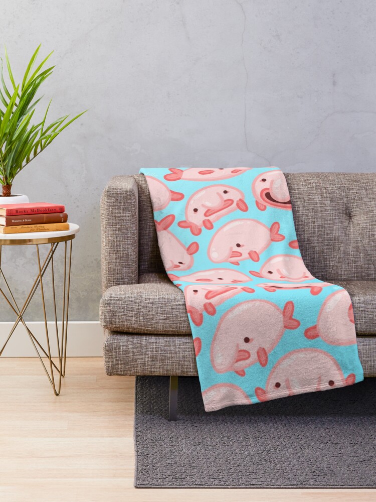 Alternate view of Blobfish Pattern Throw Blanket
